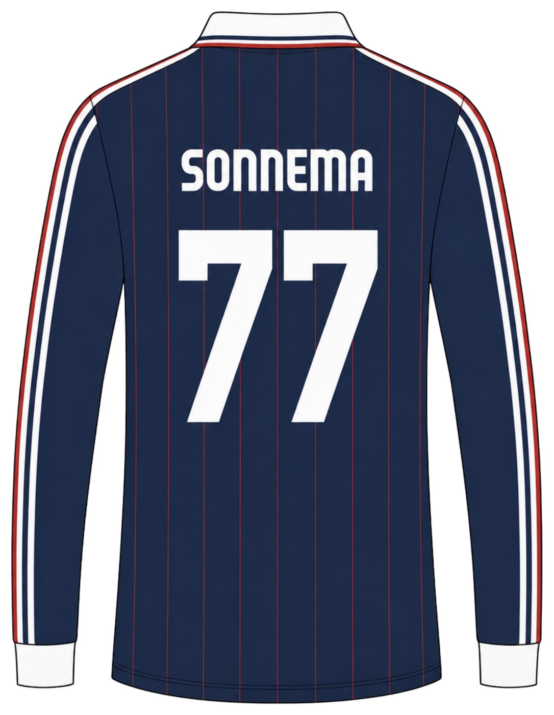 Custom jersey ontwerp, achteraanzicht