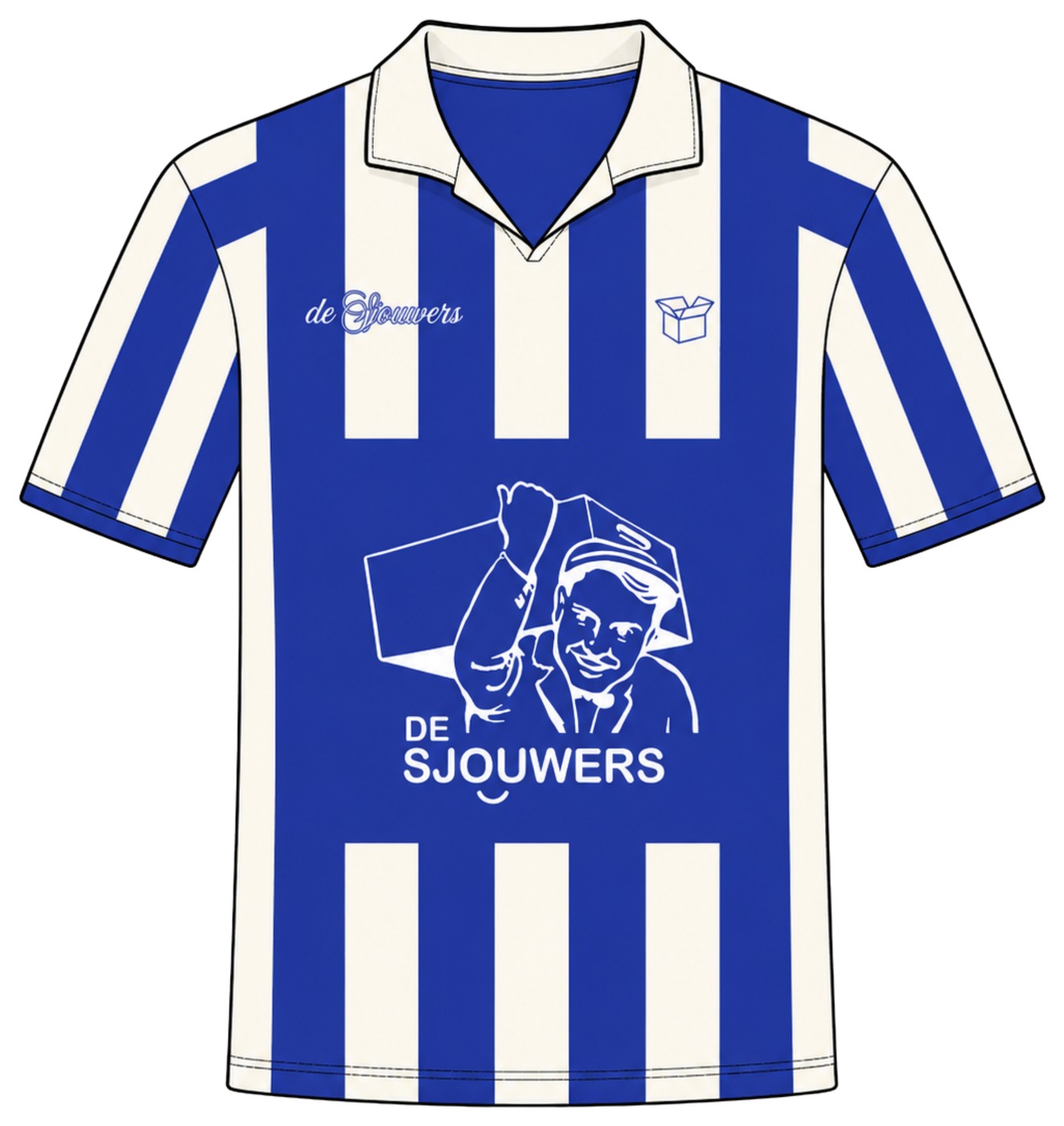 Custom jersey ontwerp, vooraanzicht