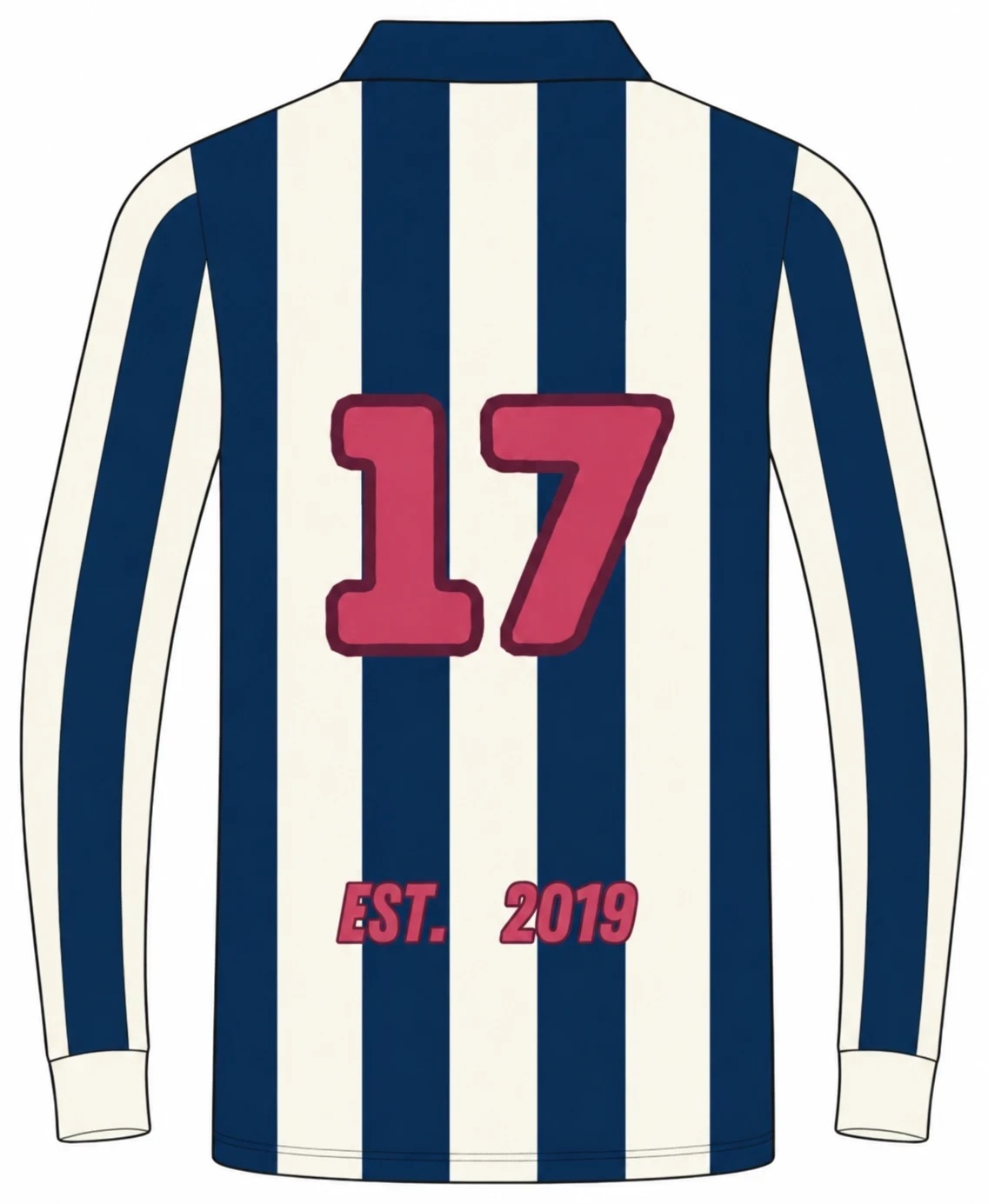 Custom jersey ontwerp, achteraanzicht