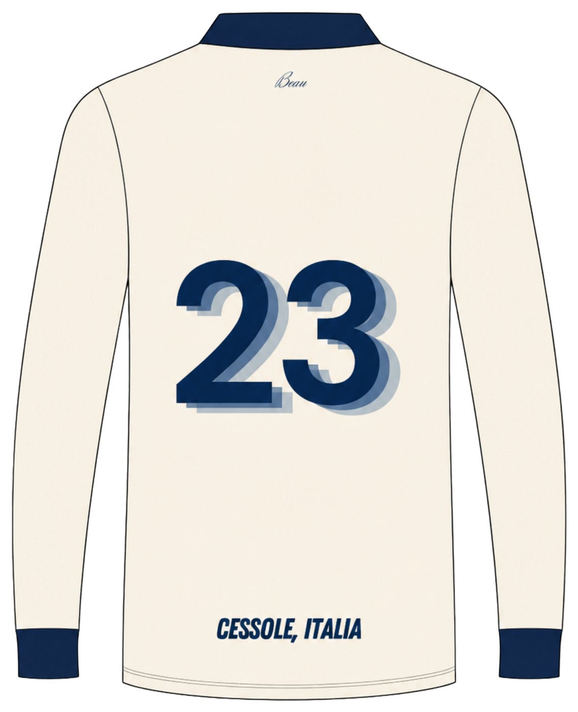 Custom jersey ontwerp, achteraanzicht